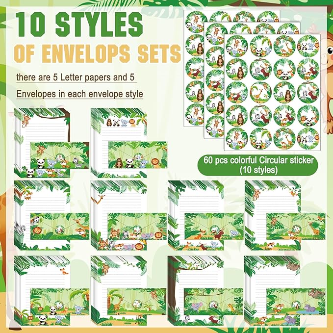 TaoBary 160 Packs Stationery Paper Set 60 Round Dot Sticker, 10 Design - Image 5