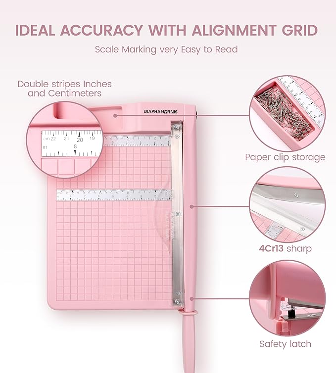 Paper Trimmer, Paper Cutter 12 Sheets, Cardstock/Laminate - Image 2