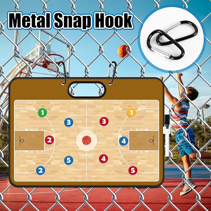 Torlam Magnetic Dry Erase Coach Board, Basketball Coaching Clipboard - Image 4