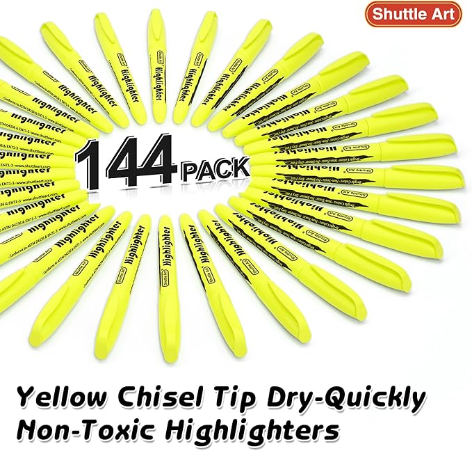 Shuttle Art 144 Pack Highlighters - Image 2