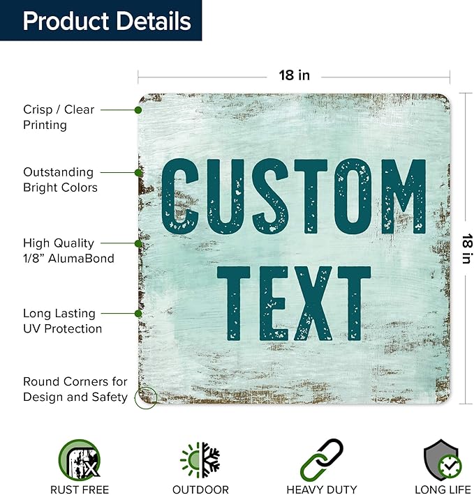 Custom Sign, Custom Street Sign, 11 Font Colors, 13 Font Styles, 4 Hole Options - Image 6