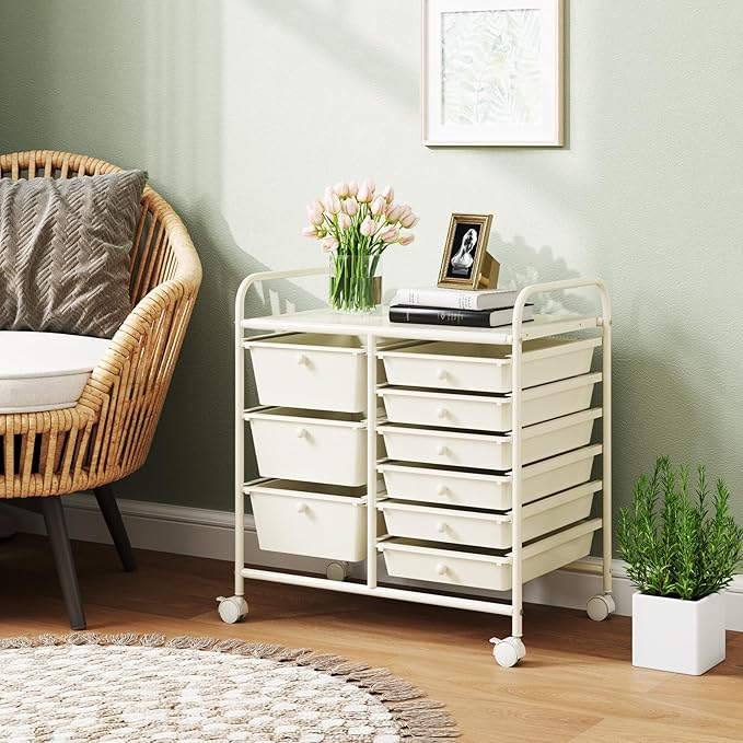 GOFLAME 9-Drawer Rolling Storage Cart, Mobile Utility Cart - Image 9