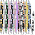 Cholemy 48 Pcs Composition Notebook Pens Bulk Pack, 12 Styles Retractable Ballpoint Pens, Cute School Themed Pen for Teachers Students Classroom Prizes Back to School Gifts Office Supplies