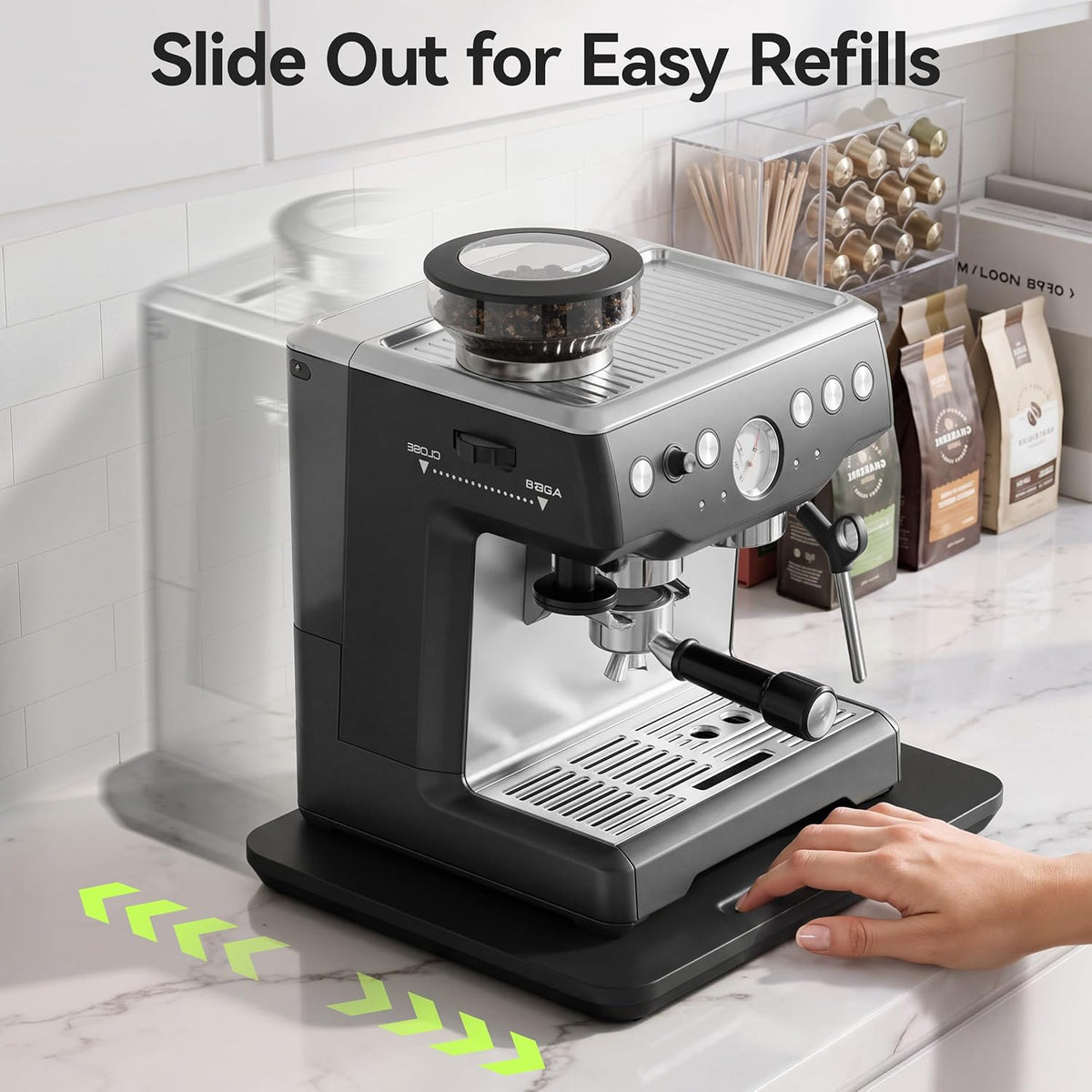 Appliance Slidng Tray for Coffee Maker for Countertop, 16"W x 13"D