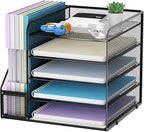 Marbrasse Desk Organizers and Accessories, 5-Tier Paper Letter Tray Organizer by Marbrasse