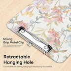 Luminzo Plastic Cute Clipboard Low-Profile Metal Clip, A4 Letter Size 9 x 12.5 - Image 4