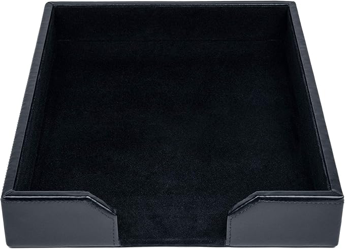 Dacasso Bonded Leather Desktop Tray Luxury Letter Holder & Paper Organizer - Image 3