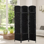 HOMCOM Room Divider, 3 Panel Folding Privacy Screen, 6FT Tall Portable Wicker - Image 6