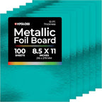 Hygloss Metallic Cardstock Sheets – 100 Shiny Light Blue Sheets, 8.5” x 11” by HyglossProductsInc