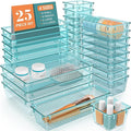 WOWBOX 25 PCS Plastic Drawer Organizer Set, 4 Sizes Desk Drawer Divider by WOWBOX