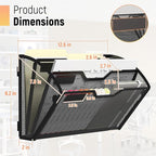 Docnest 3 Tier 3 Pack Magnetic Wall Mounted File Holders, Mesh Letter Organizer - Image 2