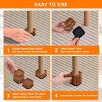 shouwuhho 18 Pack Furniture Risers Adjustable Bed Risers Heavy Duty Lifts - Image 7