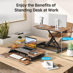 JYLH JOYSEEKER Standing Desk Converter 32 inch, Height Adjustable Sit Stand - Image 3