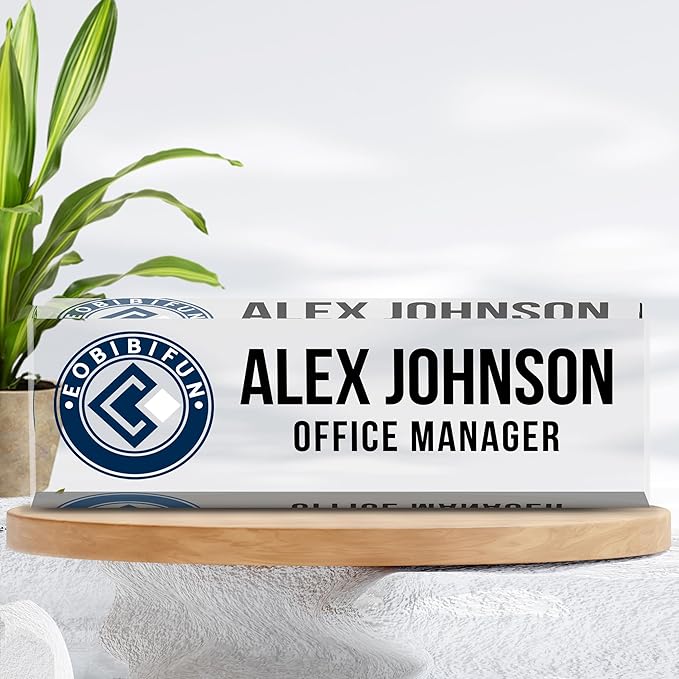 Personalized Name Plate for Desks, Custom Desk Name Plates, Acrylic Name Plate - Image 7