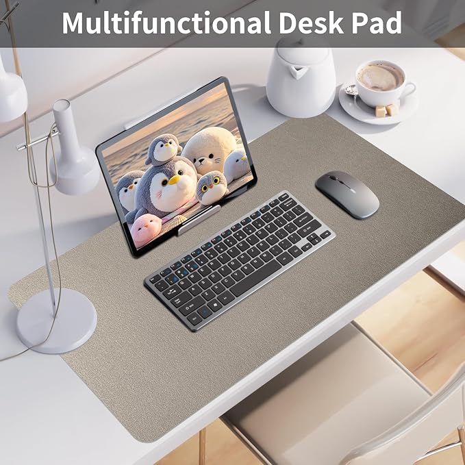 Bloss Pearl Gray Desk Mat 31.5"x15.7", Desk Matt - Image 2