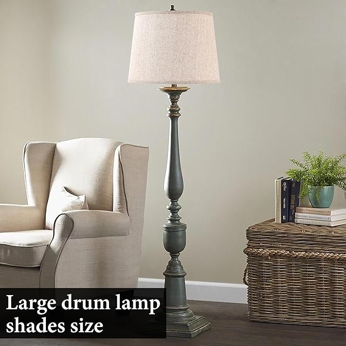 Drum Lamp Shade Large Beige 1 Pack, Modern Farmhouse Lamp Shades - Image 5