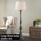 Drum Lamp Shades Larges, Modern Farmhouse Lampshades Beige - Image 6