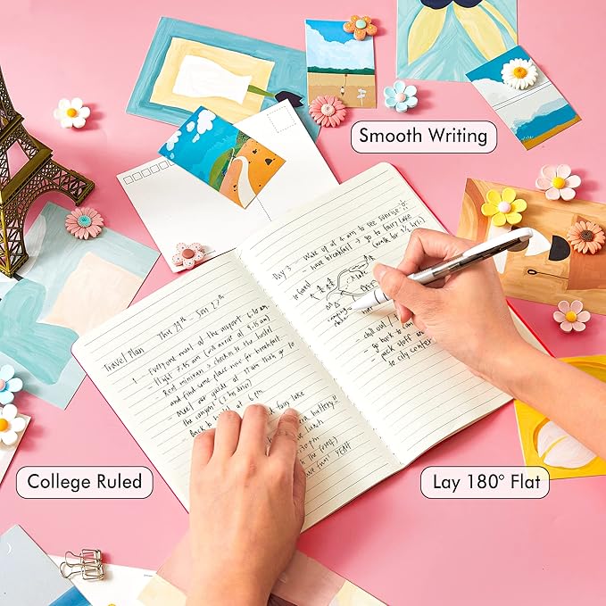 feela 8 Pack Soft Cover Journal Bulk, Notebooks College Ruled - Image 3