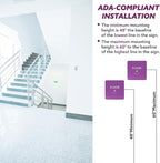 Grey w/White ADA Floor 4 Sign - Image 4