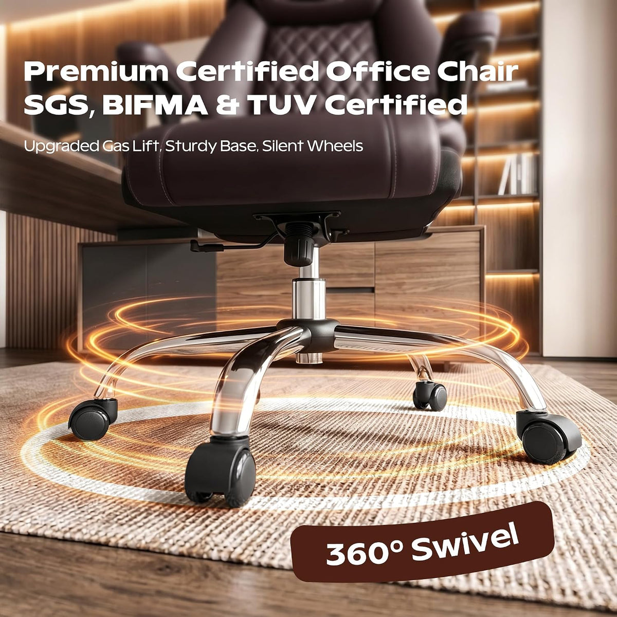 Office Chair, Ergonomic High Back Home Office Desk Chair, Big and Tall Breath...