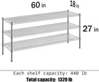 Regal Altair 18" Deep x 60" Wide x 27" Height Wire Shelving Kit | 3-Tier | NSF - Image 3