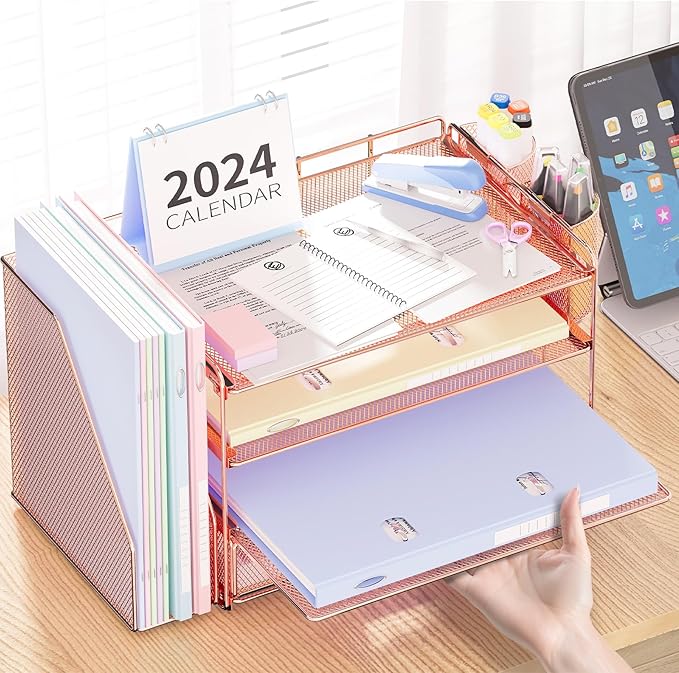 OPNICE Desk Organizer, 4-Tier Desktop File Organizer - Image 6