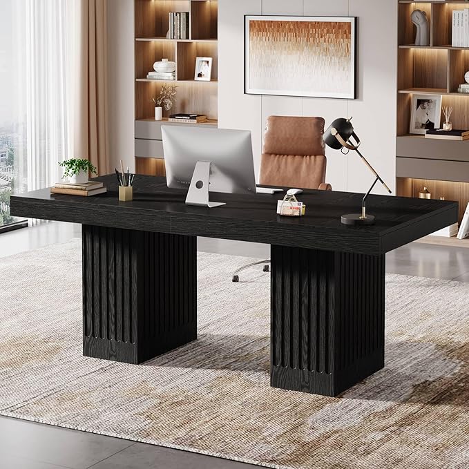 Tribesigns 63 Inch Executive Desk, Modern Office Computer Desk - Image 5
