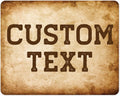 Custom Sign, Custom Street Sign, 11 Font Colors, 13 Font Styles, 4 Hole Options