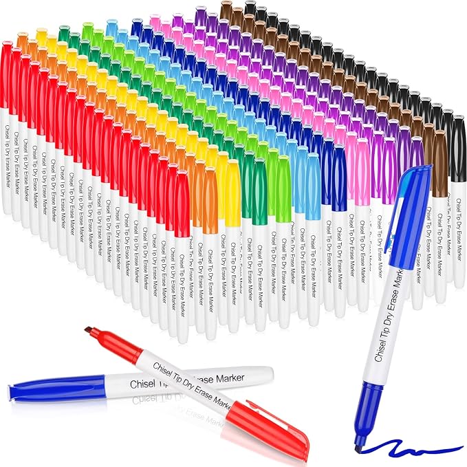 Sepamoon 240 Pack Dry Erase Markers Bulk Chisel Tip Whiteboard Markers Pens Low by Sepamoon
