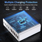420W USB C Charger Block, 10-Port Charging Station GaN Fast Charging Type C & - Image 5