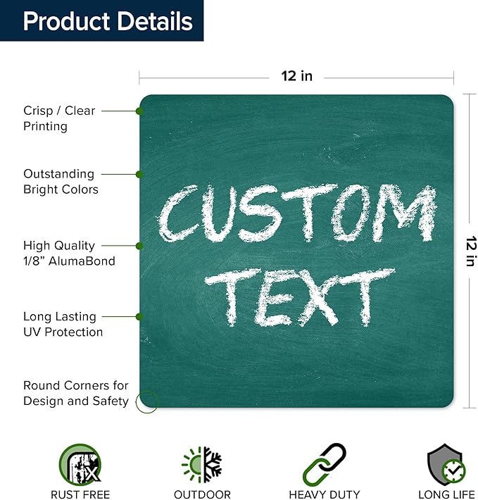 Custom Sign, Custom Street Sign, 11 Font Colors, 13 Font Styles, 4 Hole Options - Image 6