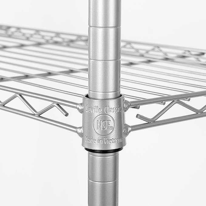 Seville Classics UltraDurable Heavy Duty NSF Solid Steel Wire Rack Storage Unit - Image 5