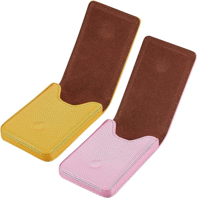 Outus 2 Pieces Business Card Holder, PU Leather Business Card Case Pocket Wallet by Outus