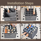 INSTY 2 Pack Shoe Organizer for Closet, Fits up to 32 Pairs, Adjustable - Image 6
