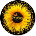 IMAYONDIA Round Mouse Pad, Sunflower and Butterfly Mouse Pad, Inspirational by IMAYONDIA