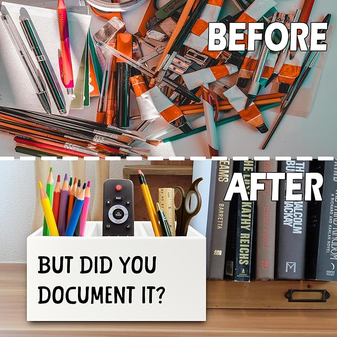 XPH Funny But Did You Document It Pen Pencil Holder Organizer - Image 6