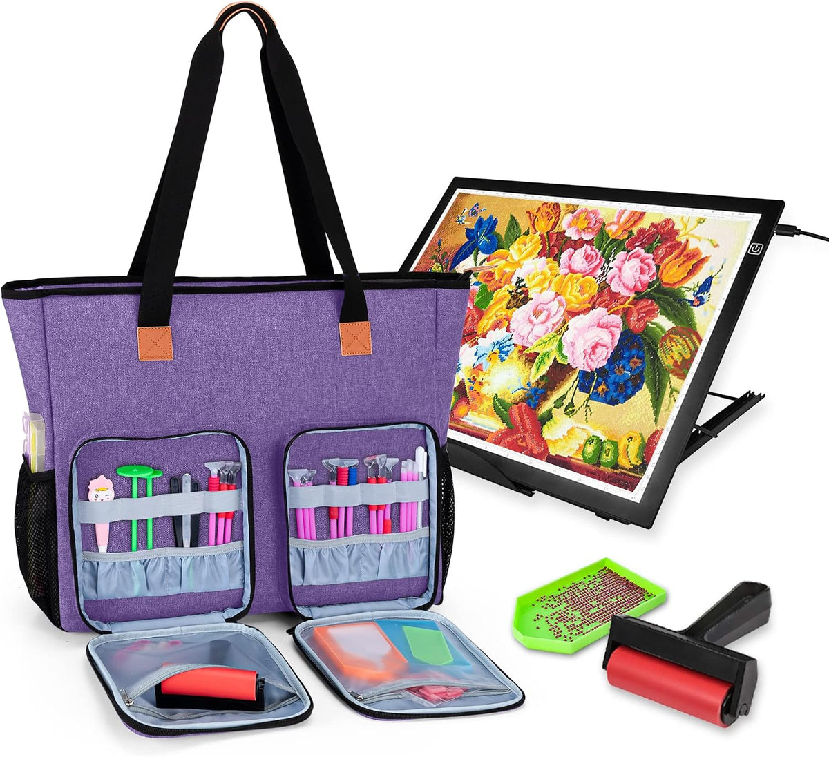 luxja diamond painting carrying case for a3 light, main product view