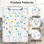 Luminzo Plastic Cute Clipboard Low-Profile Metal Clip, A4 Letter Size 9 x 12.5 - Image 6