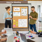Double Sided Cork Board White Board, 32 x 48 inches Large Cork Board - Image 7