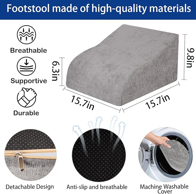 Opuvidity Foot Rest for Under Desk at Work, Ergonomic Under Desk Footrest - Image 6