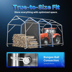advance outdoor 10x15 ft garage shelter steel metal, view 9