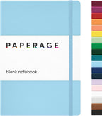PAPERAGE Blank Journal Notebook, 160 Pages, Medium 5.6 in x 8 in by PAPERAGE