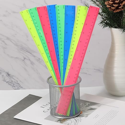 Zonon 500 Pcs 12 Inch Plastic Ruler Assorted Colors Rulers - Image 6