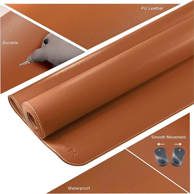 Mydours 55" x 28" PU Leather Desk Mat, Huge Gaming Mouse Pad XXXL, Dual-Sided - Image 4