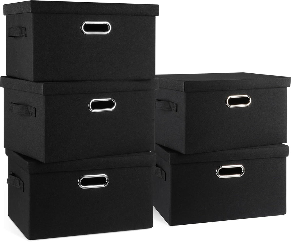 Graciadeco Medium 15" 21 Quart Collapsible Stackable Storage Bins