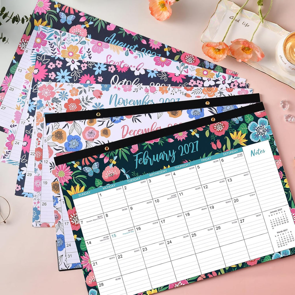 2027 Desk Calendar - Jan 2027 - Dec 2027, Large Monthly Desk Calendar 12 Months, 17" x 12", Desk Pad, Large Ruled Blocks, To-do List & Notes, Best Desk/Wall Calendar 2027 for Planning or Organizing