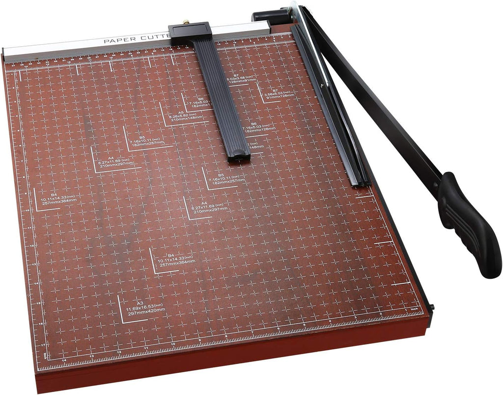 Paper Cutter Heavy Duty 18" Cut Length Professional Large Paper Cutter 12-Sheet