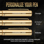 Scriveiner Personalized Gold Fountain Pen - Image 2