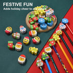 42 Pieces Christmas Pencil Top Erasers - Image 2
