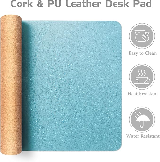 Aothia Double-Sided Desk Pad – 25.6"x13.7" Large Mouse Pad, Leather Desk Mat - Image 4